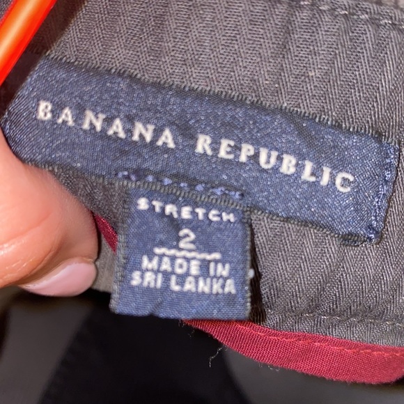 Banana Republic charcoal grey corduroy skirt pockets side zip closure stretch 2 - Picture 2 of 10